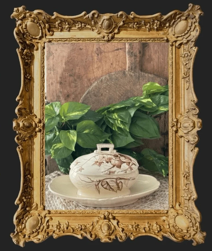 Antique English BWM&C Canova Sepia Sauciere Antique English BWM&C Canova Sepia Sauciere
