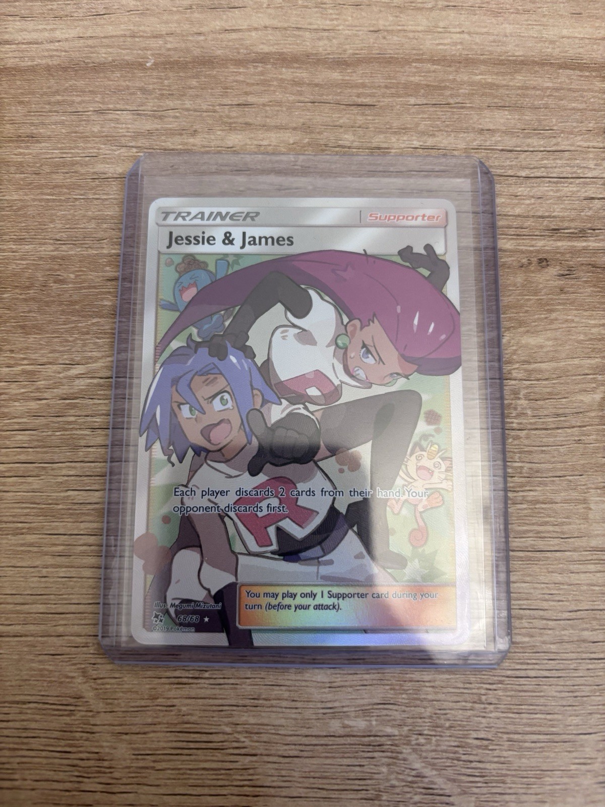 Pokémon TCG Hidden Fates Jessie and James Full Art Trainer Trading Card 68/68 NM