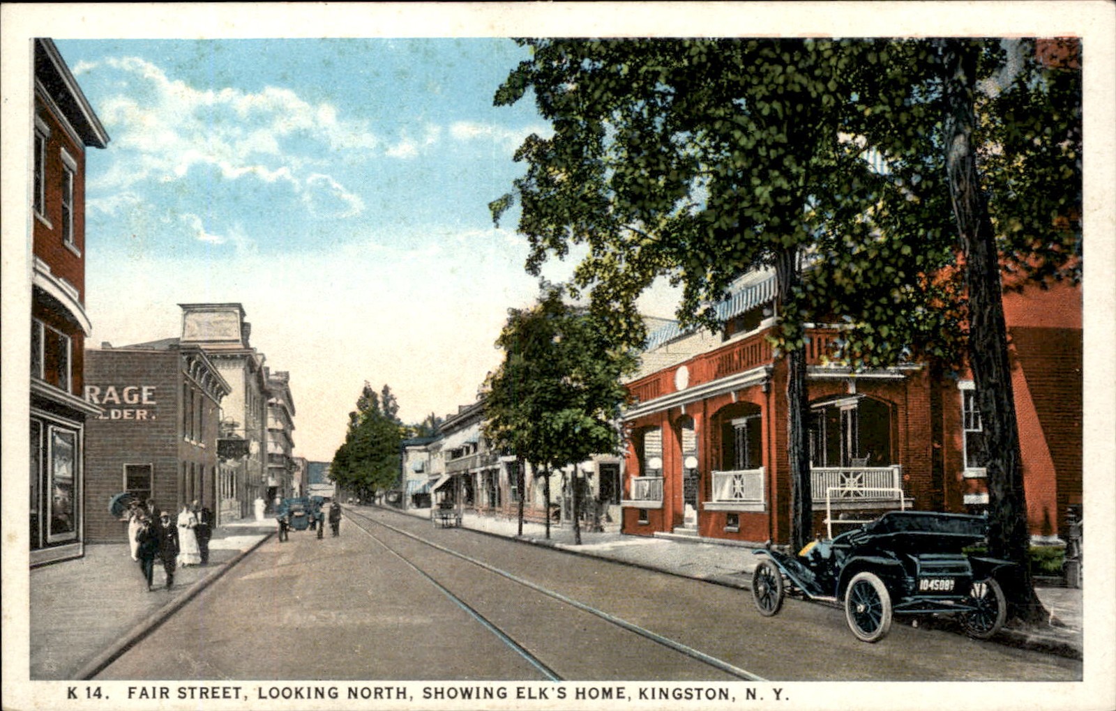 Kingston New York NY Fair Street c1920 Vintage Postcard Kingston New York NY Fair Street c1920 Vintage Postcard