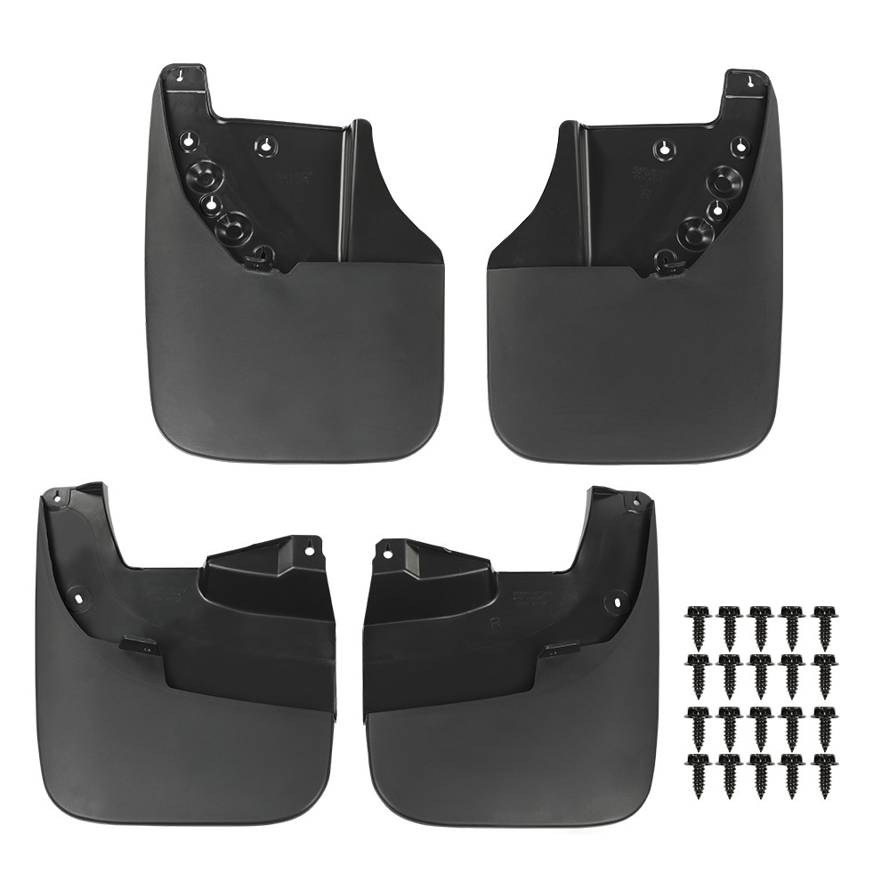 Mud Flaps Splash Guards for Toyota Tundra 2007-2013 w/o Wheel Lips Front & Rear Mud Flaps Splash Guards for Toyota Tundra 2007-2013 w/o Wheel Lips Front & Rear