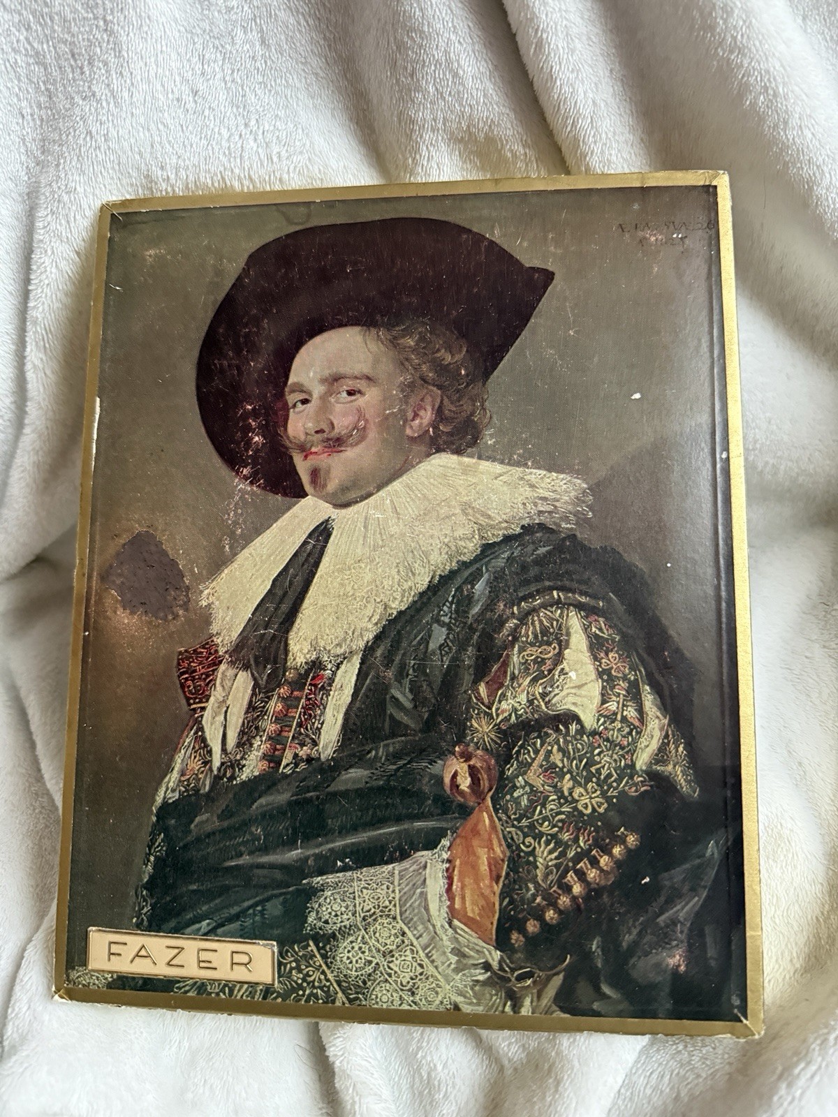 Vintage Fazer Chocolate Box - Frans Hals “Laughing Cavalier” Finland