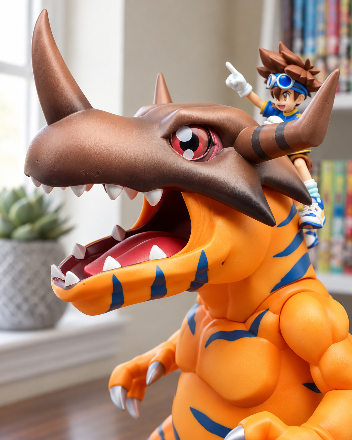 Digimon Adventure Greymon with Tai Figure 30cm 11.8in Anime Statue Collectible Digimon Adventure Greymon with Tai Figure 30cm 11.8in Anime Statue Collectible