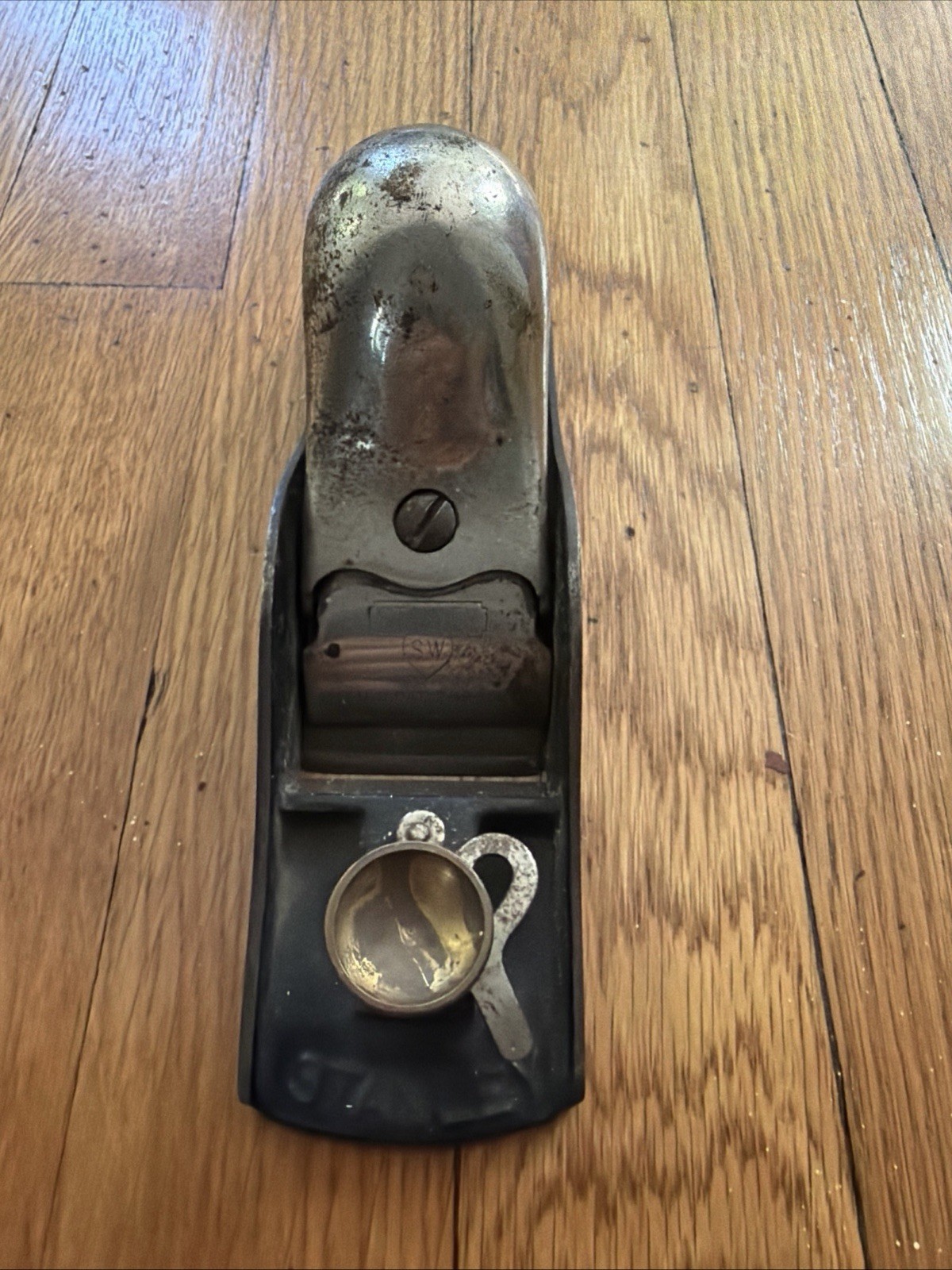 Vintage Stanley No. 18 Sweetheart Knuckle Joint Adjustable Block Plane Pat 1913