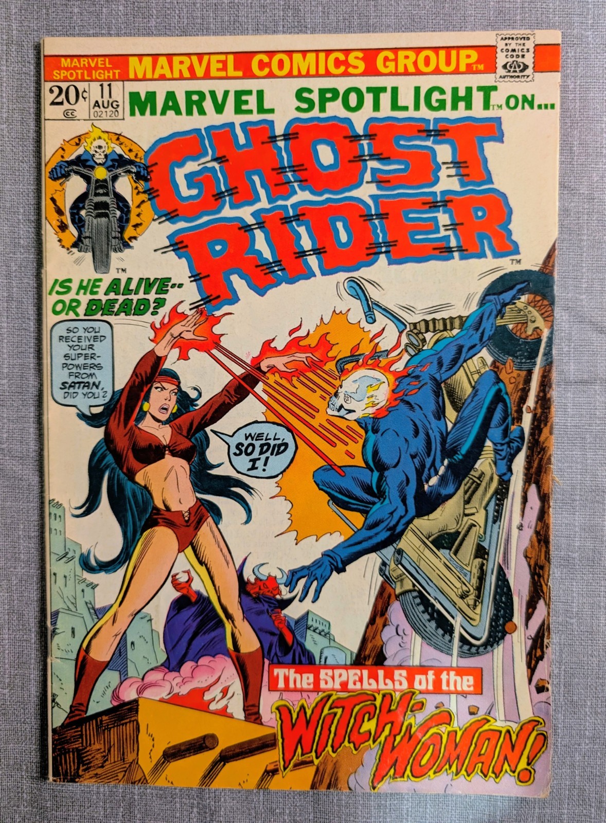 MARVEL SPOTLIGHT #11 1973 BRONZE AGE 7TH GHOST RIDER WITCH WOMAN DAIMON KEY VG MARVEL SPOTLIGHT #11 1973 BRONZE AGE 7TH GHOST RIDER WITCH WOMAN DAIMON KEY VG