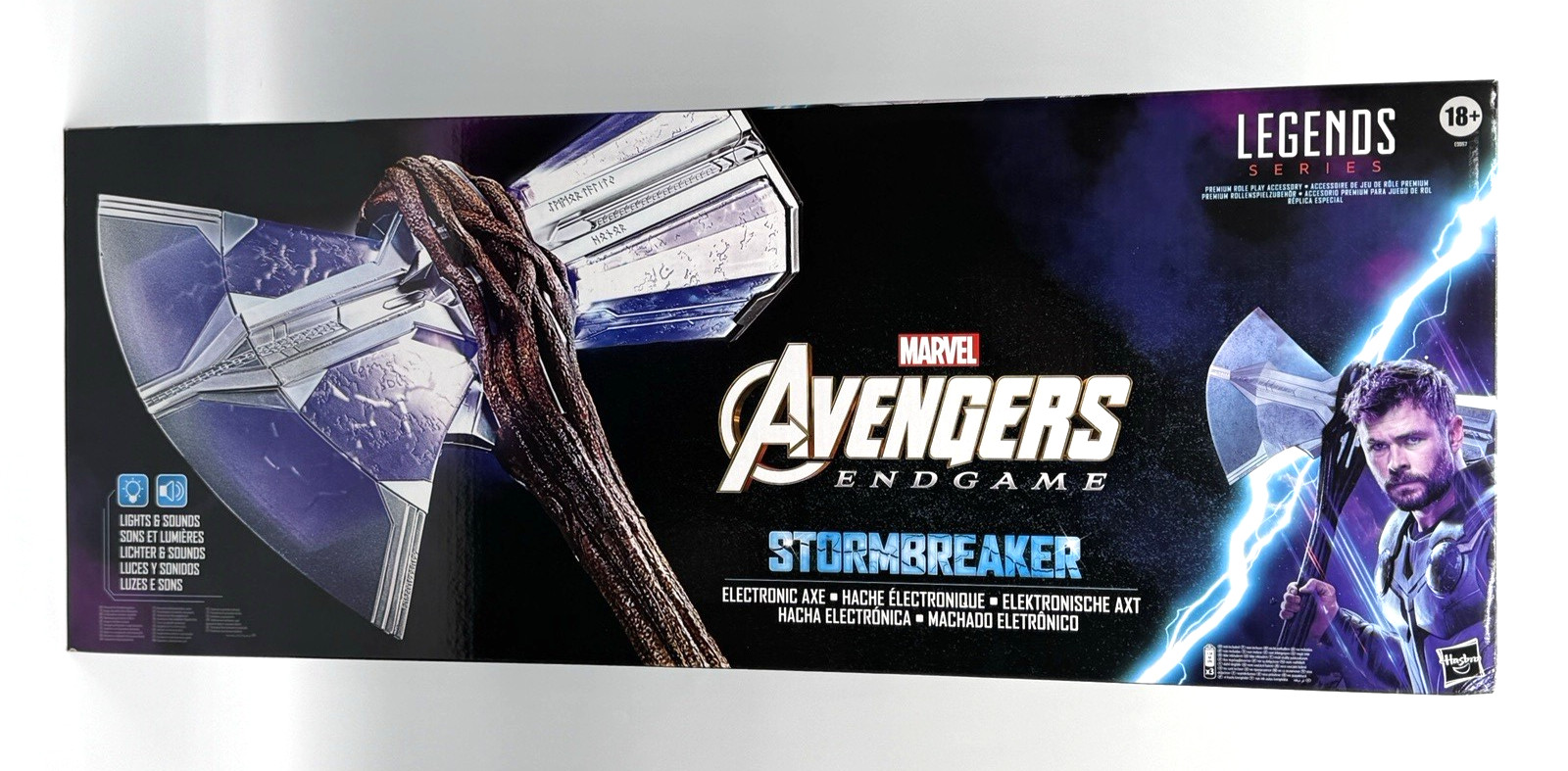 E9967 Marvel Legends Series Thor Stormbreaker Electronic Axe (18+) - NIB Sealed