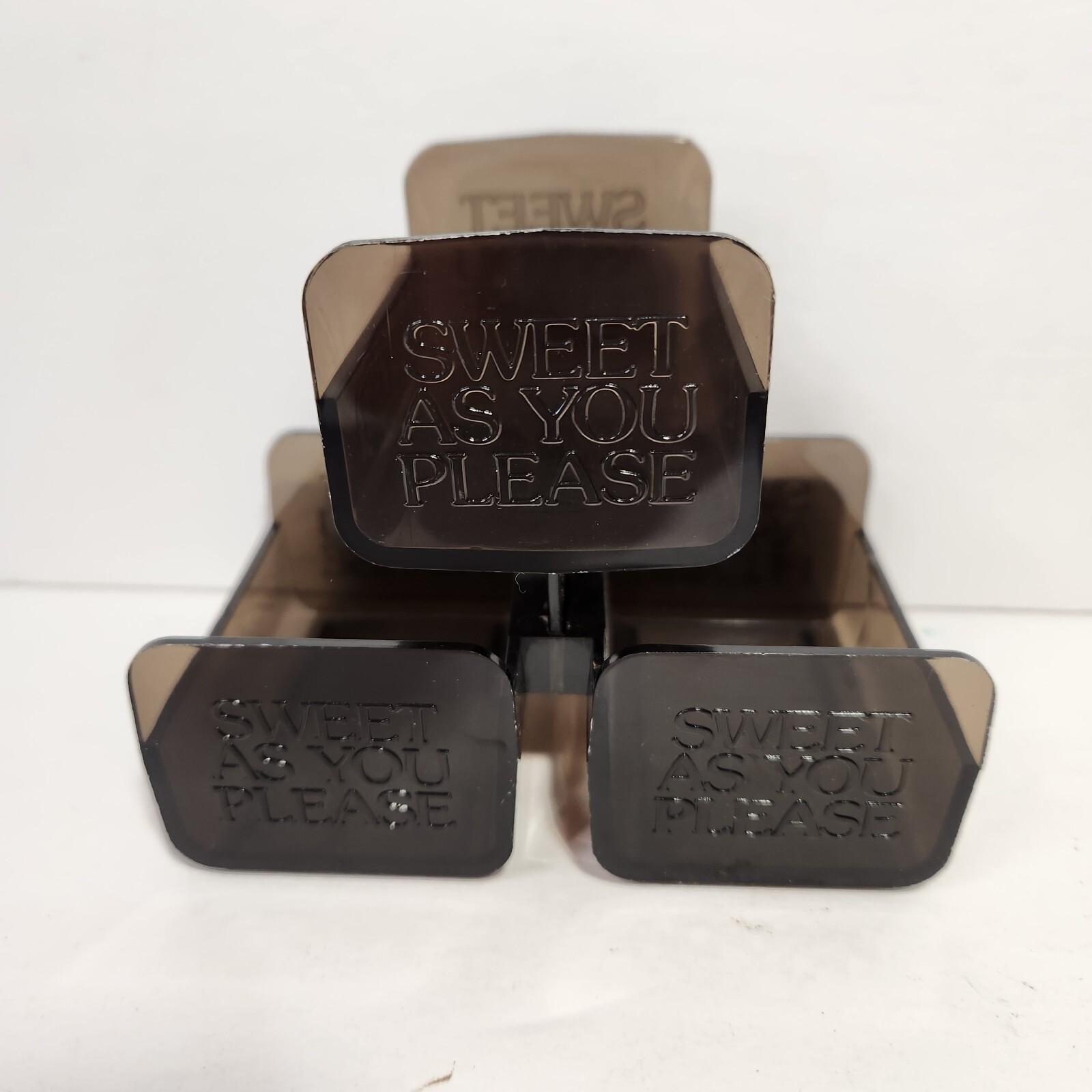 Vintage Sweet N Low Glass Advertising Sugar Packet Holder