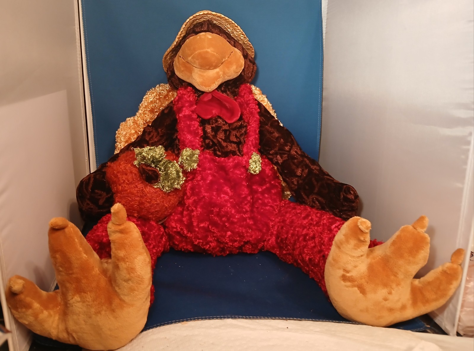 VTG ✨️Thanksgiving Turkey 👀Dan Dee🍁 Large Plush Centerpiece Country ADORABLE👀