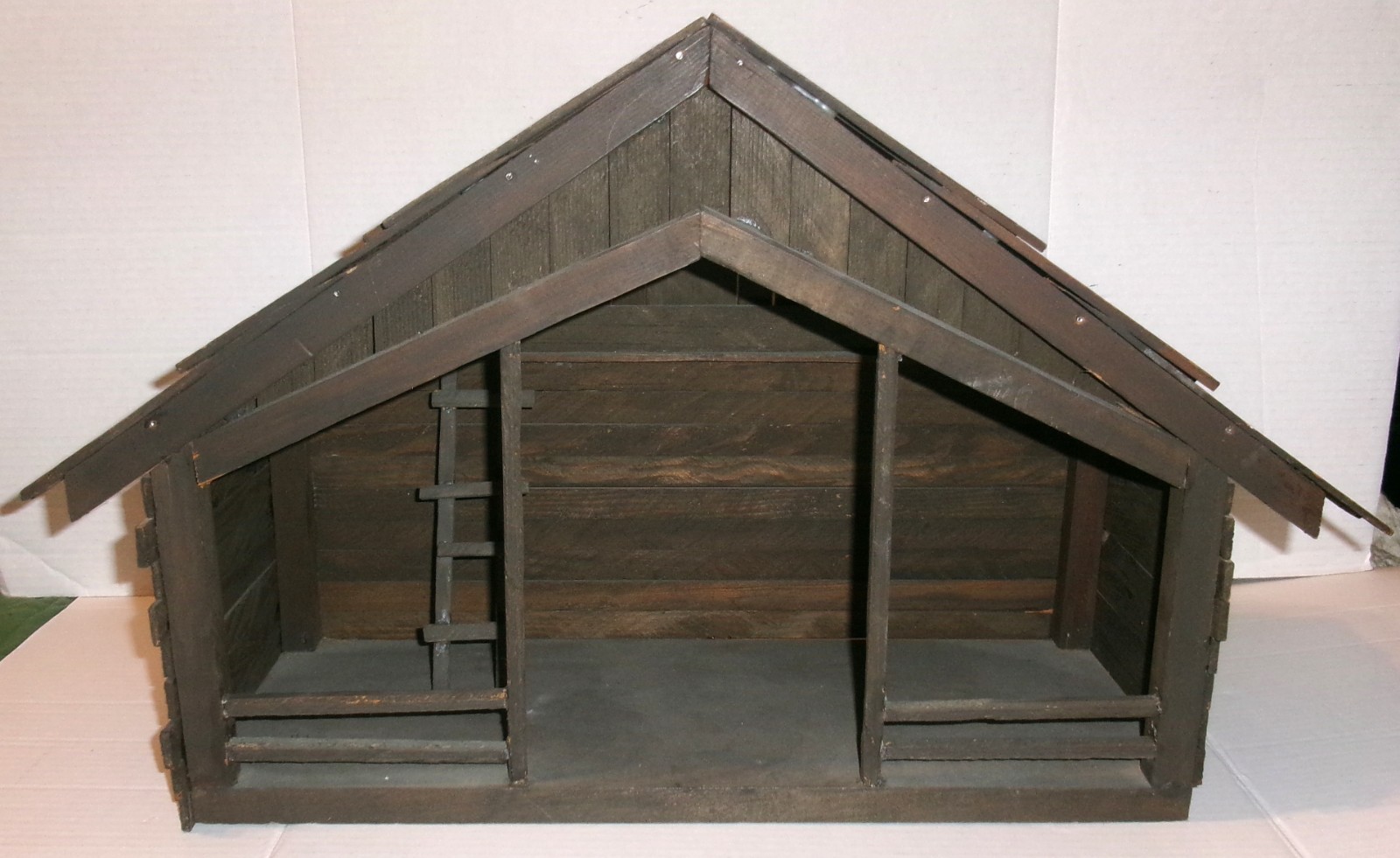 Vintage Wood Christmas Nativity Creche Manger Stable Artist Created BEAUTIFUL Vintage Wood Christmas Nativity Creche Manger Stable Artist Created BEAUTIFUL