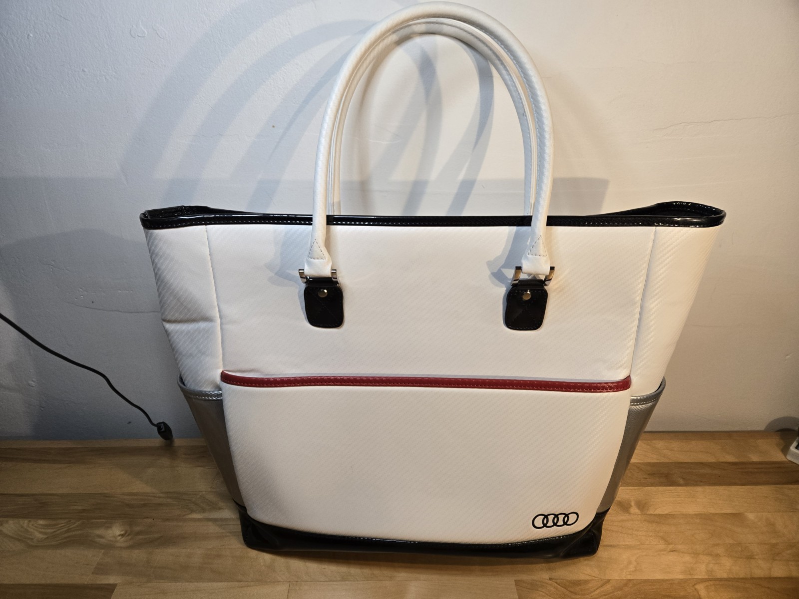 AUDI Golf Tote Bag White Car Collection Original Sports Weekend white black red