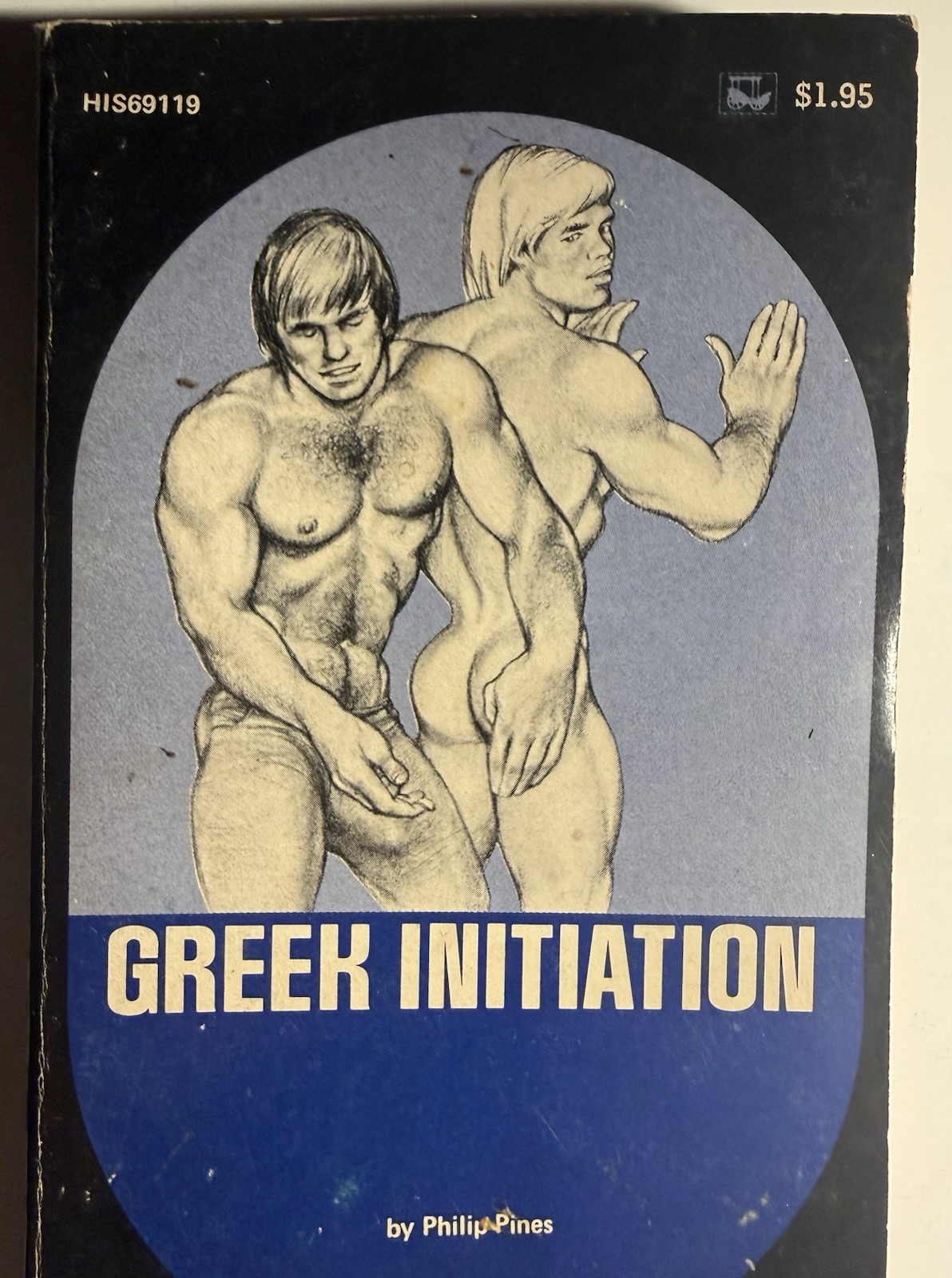 GREEK INITIATION 1974 PHILIP PINES-SURREY HIS69  VTG PULP NOVEL GAY INTRST NICE
