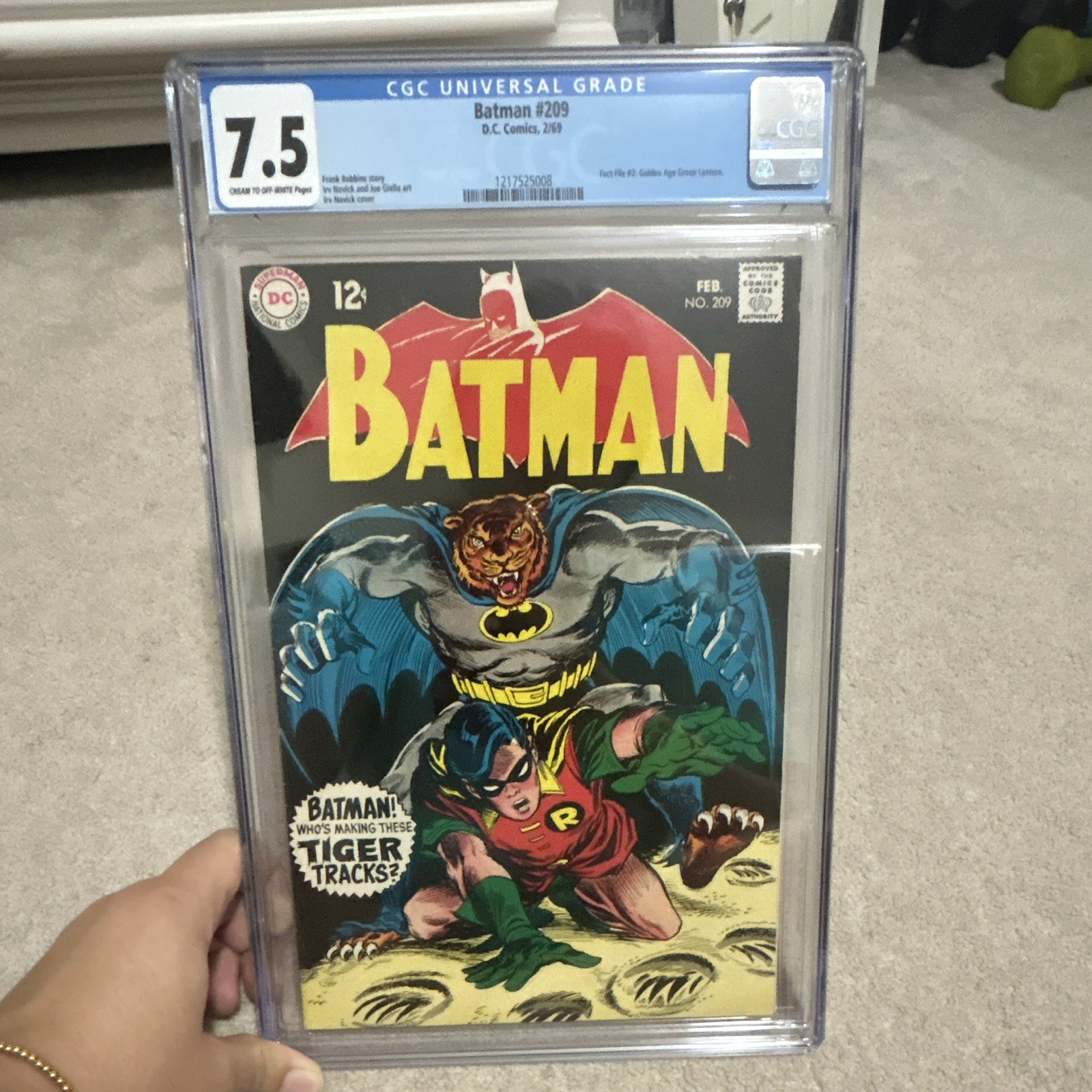 CGC 7.5 Batman #209 Batman & Robin DC Comics 1969 Silver Age CGC 7.5 Batman #209 Batman & Robin DC Comics 1969 Silver Age