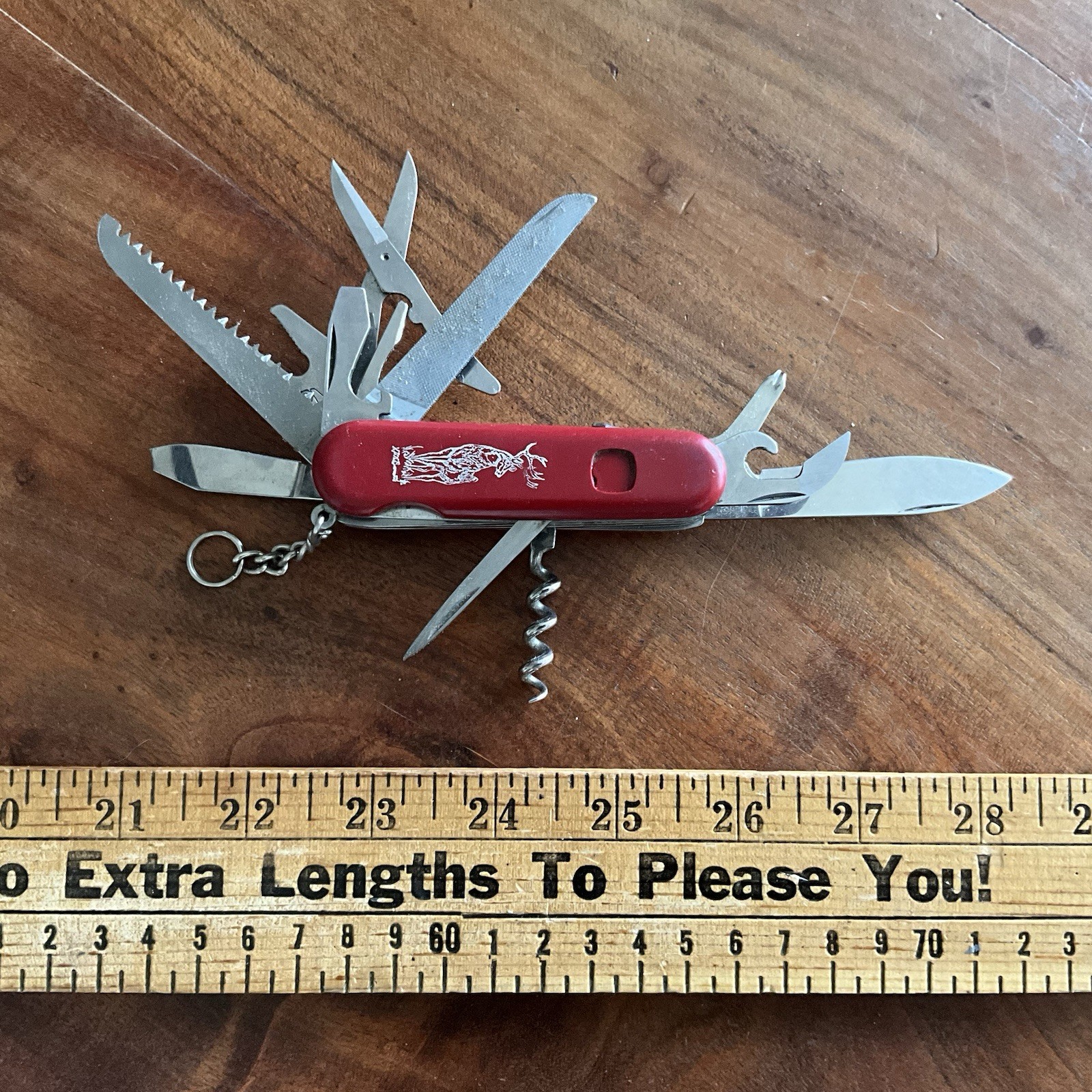 Vintage Wenger Deer Red Swiss Army Knife Multi Tool RARE Vintage Wenger Deer Red Swiss Army Knife Multi Tool RARE