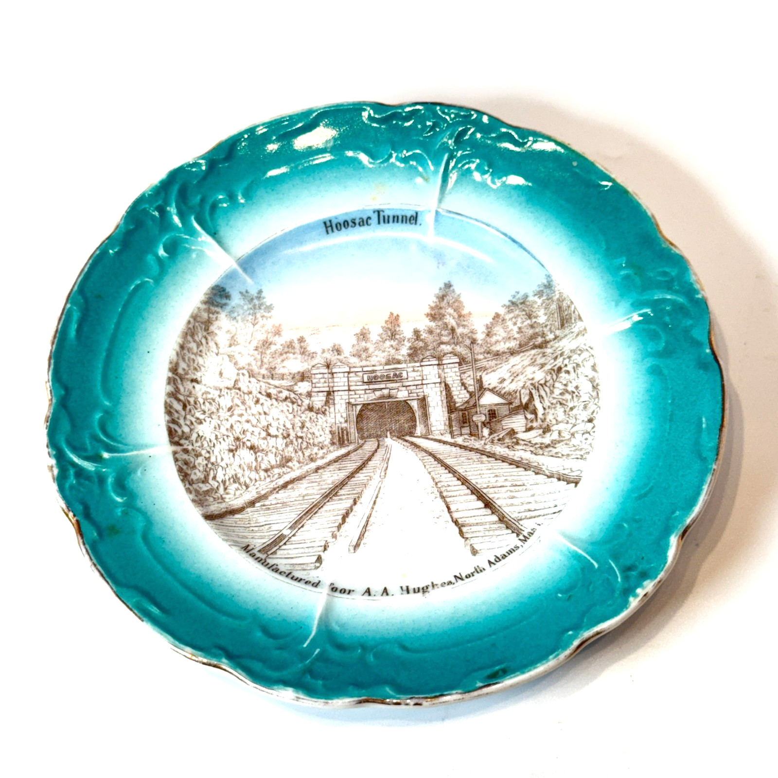 HOOSAC TUNNEL - MA Massachusetts Antique Trinket Souvenir China Dish HOOSAC TUNNEL - MA Massachusetts Antique Trinket Souvenir China Dish