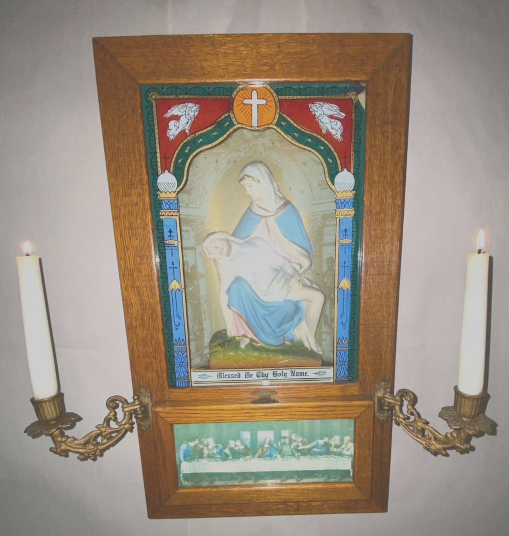 Antique Viaticum / Last Rites Shadow Box with Accessories Antique Viaticum / Last Rites Shadow Box with Accessories