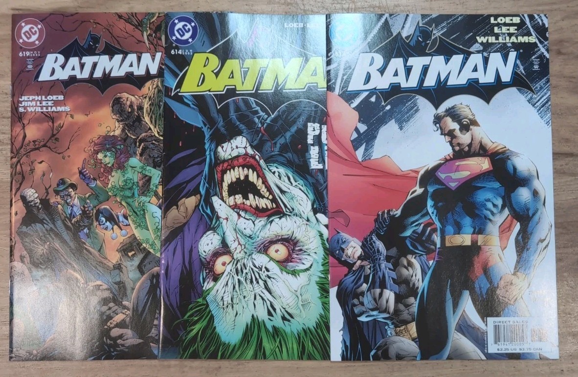 Batman #612, 614, 619 1st print Jim Lee, Villains Gatefold Variant Hush LOT