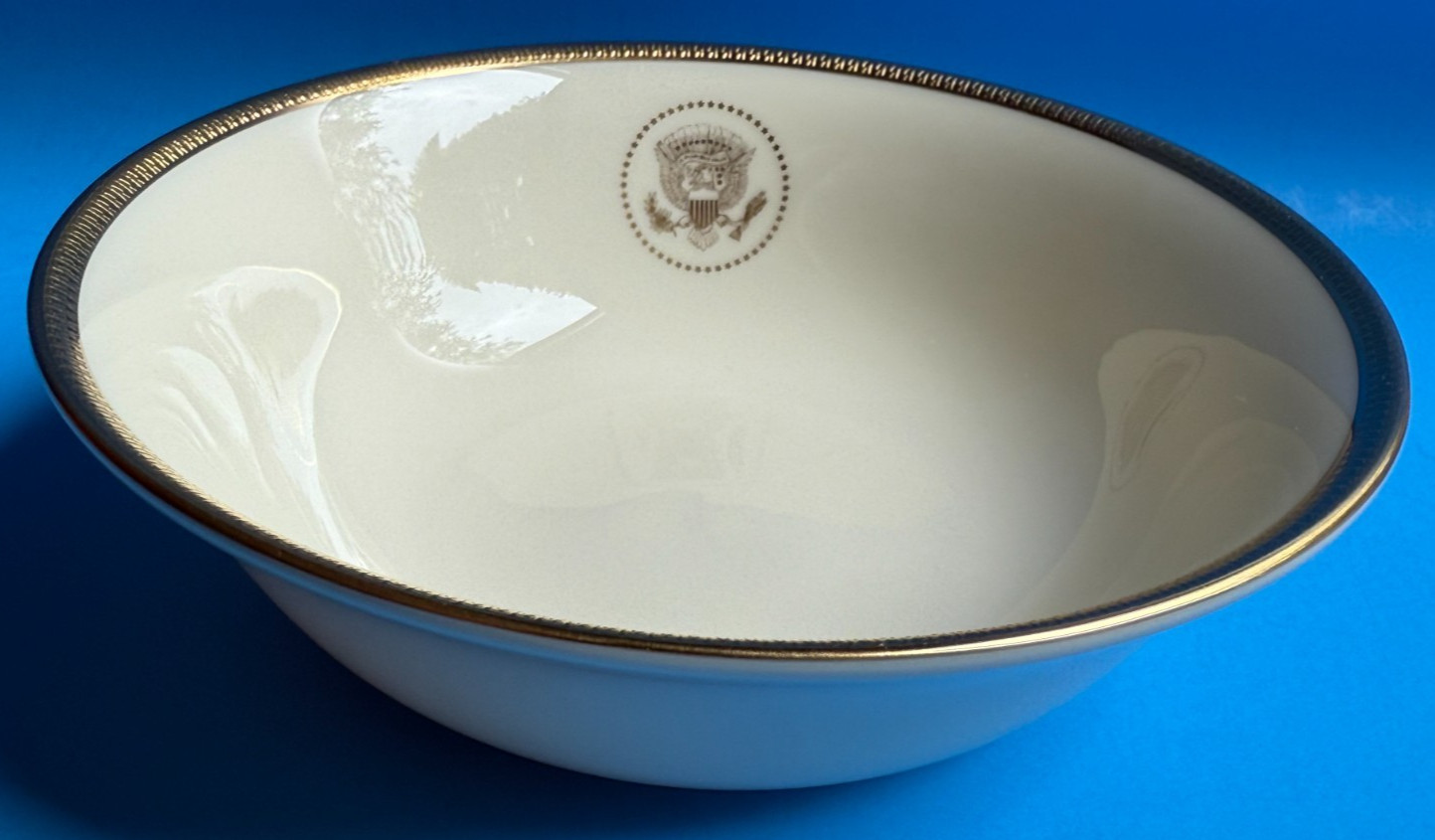 PRESIDENT BILL CLINTON -ULTRA-RARE 'OVAL OFFICE' LENOX BOWL - WHITE HOUSE-ISSUE