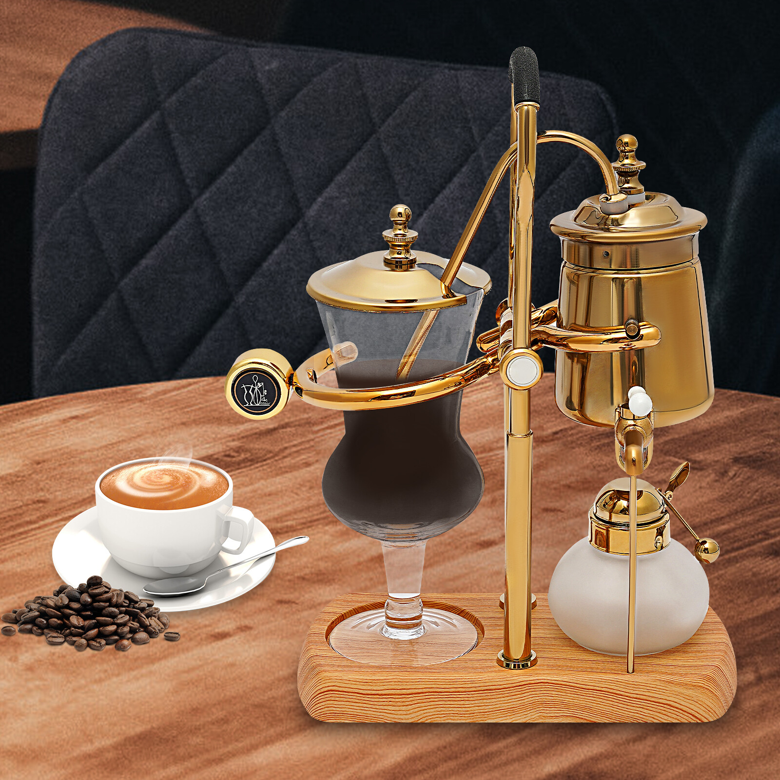 Gold Belgium Royal Family Balance Syphon Coffee Tea Pot Maker Coffee Machine Set Gold Belgium Royal Family Balance Syphon Coffee Tea Pot Maker Coffee Machine Set