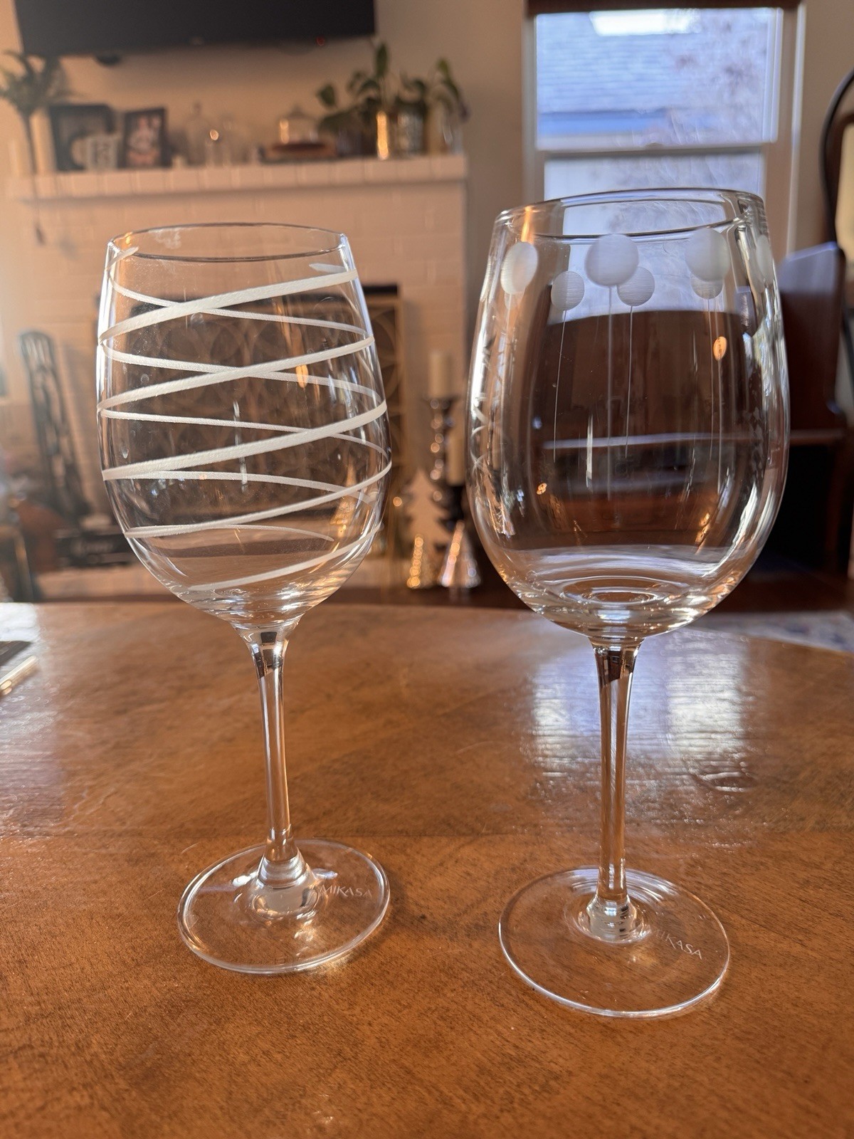 Pair Of Two Mikasa Cheers collection wine glasses