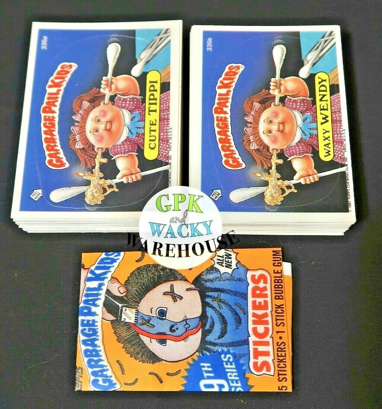 1987 GARBAGE PAIL KIDS 9th SERIES 9 COMPLETE 88-CARD SET + WAX WRAPPER OS9