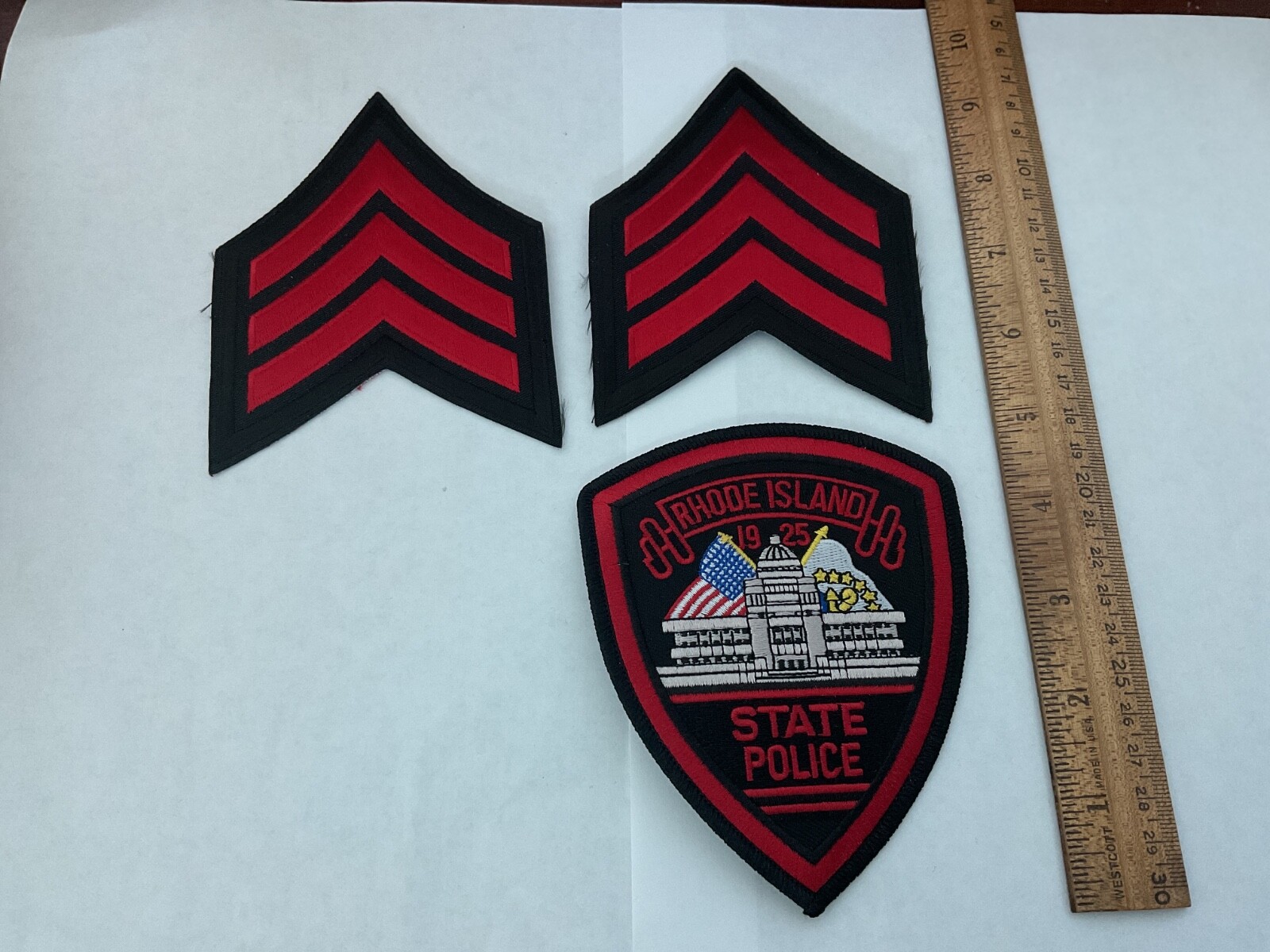 Rhode Island State Police collectable Patch ,Department Issue Stripe Set ,New Rhode Island State Police collectable Patch ,Department Issue Stripe Set ,New