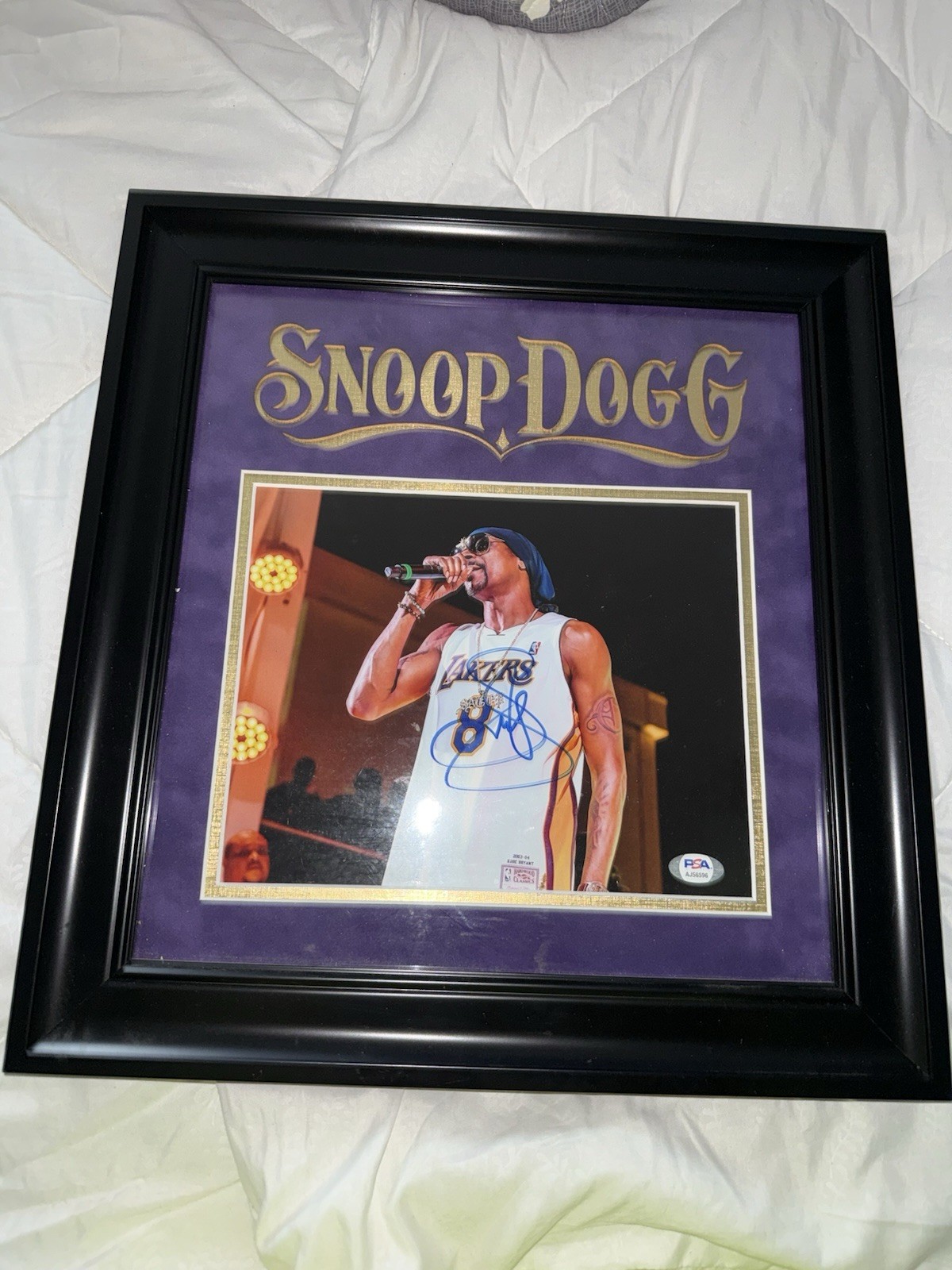 Hand Signed Snoop Dogg Wearing Lakers Kobe Jersey 8 Autographed Certified