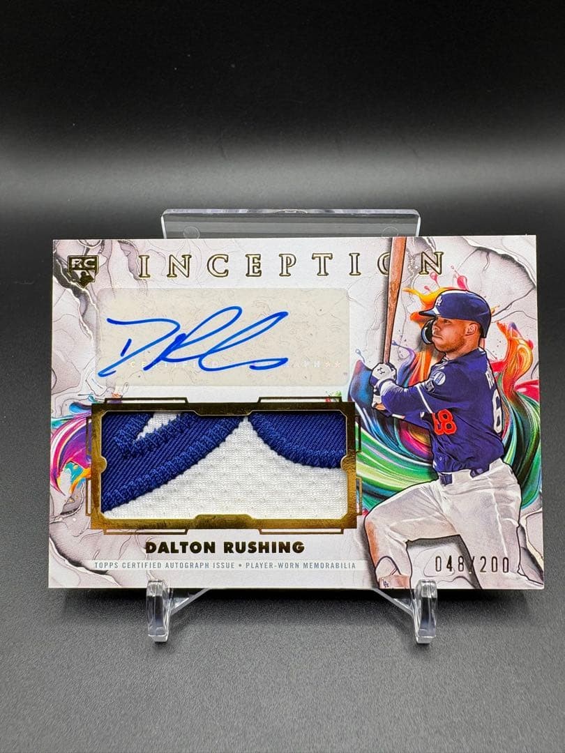 2025 Topps Inception Dalton Rushing Rookie Auto Patch 048/200 Dodgers RC