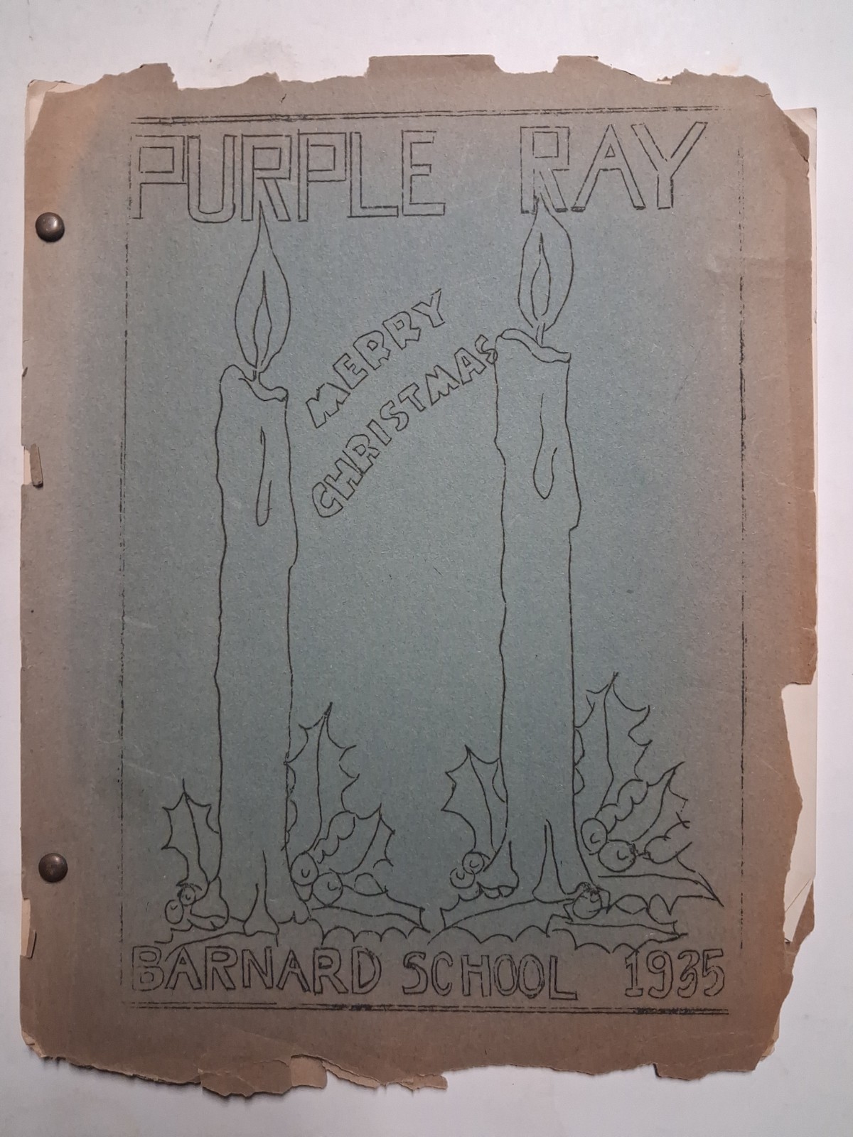 1935 Barnard School For Girls PURPLE RAY Student News CHRISTMAS