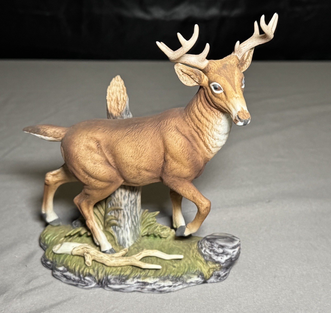 Vintage Andrea by Sadek Porcelain Stag Deer Figurine Hand Painted Japan #6309