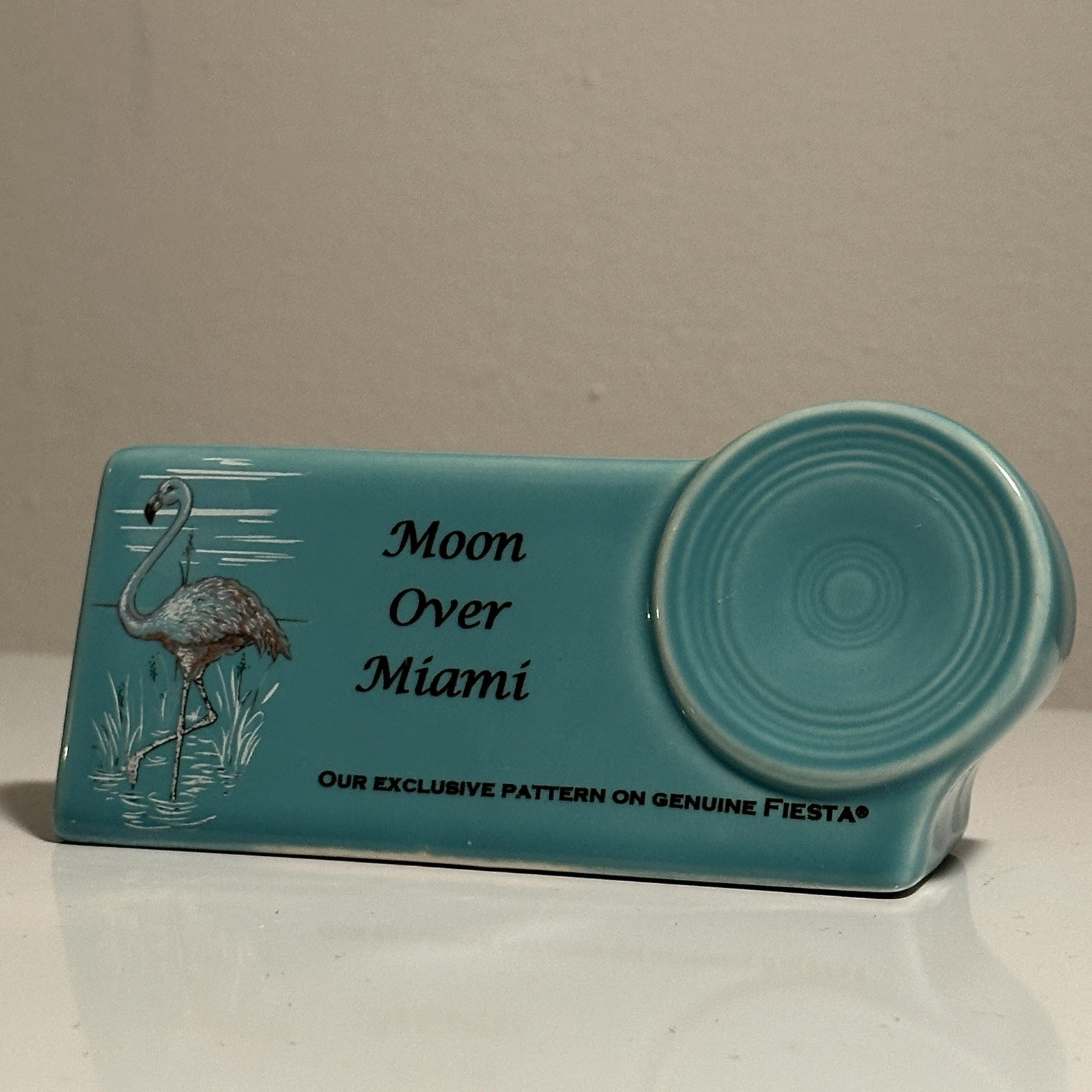 Rare Fiesta MOON OVER MIAMI Shelf Display Sign Fiestaware Flamingo 500 Pieces