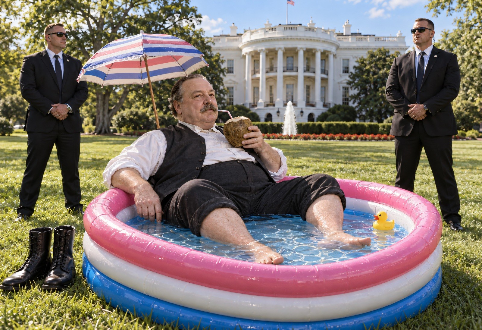 Grover Cleveland Presidential Pool Party AI 13