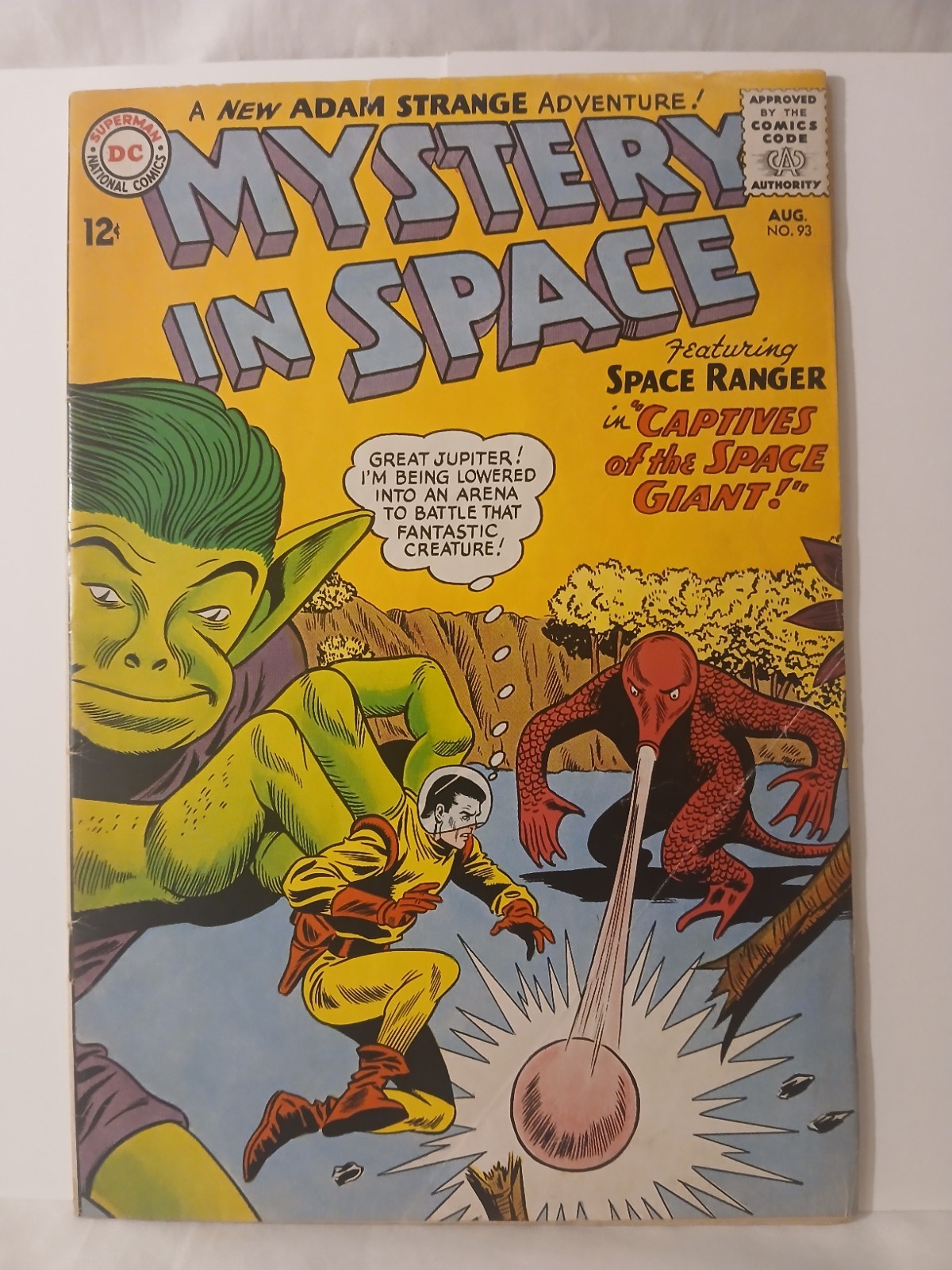 DC Comics Mystery in Space #93 Aug 1964 Adam Strange Captives of Space Giant DC Comics Mystery in Space #93 Aug 1964 Adam Strange Captives of Space Giant
