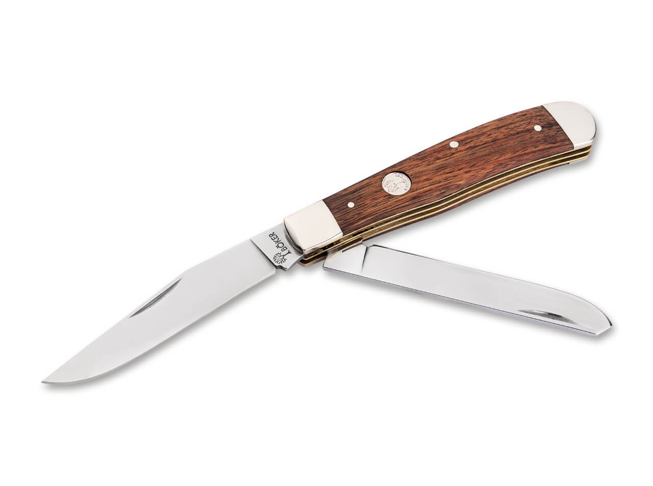Boker Manufaktur Trapper Pocket Knife, Rosewood Scales, 3.125 Boker Manufaktur Trapper Pocket Knife, Rosewood Scales, 3.125