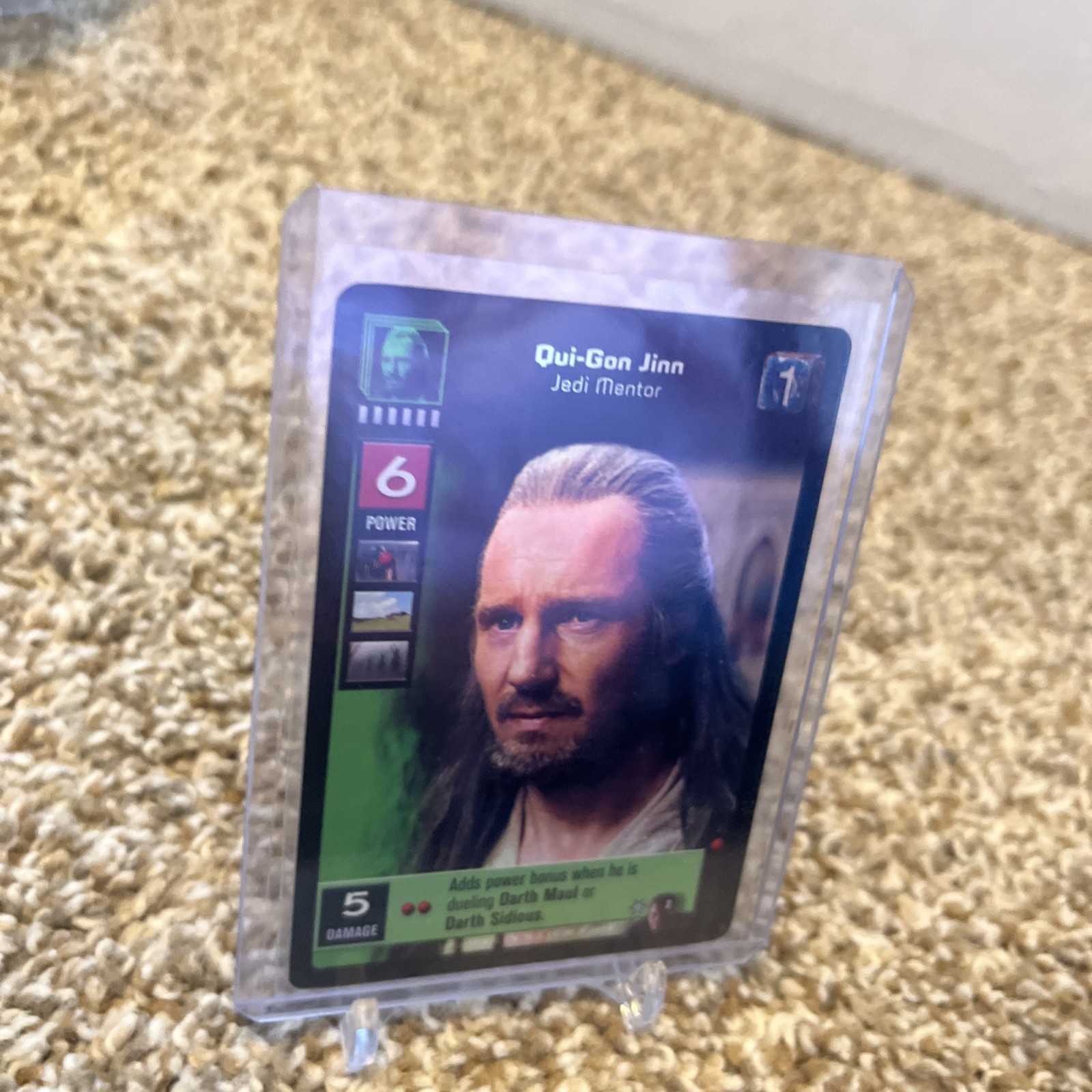 2001 Star Wars Decipher Qui-Gon Jin Jedi Mentor Foil 2001 Star Wars Decipher Qui-Gon Jin Jedi Mentor Foil