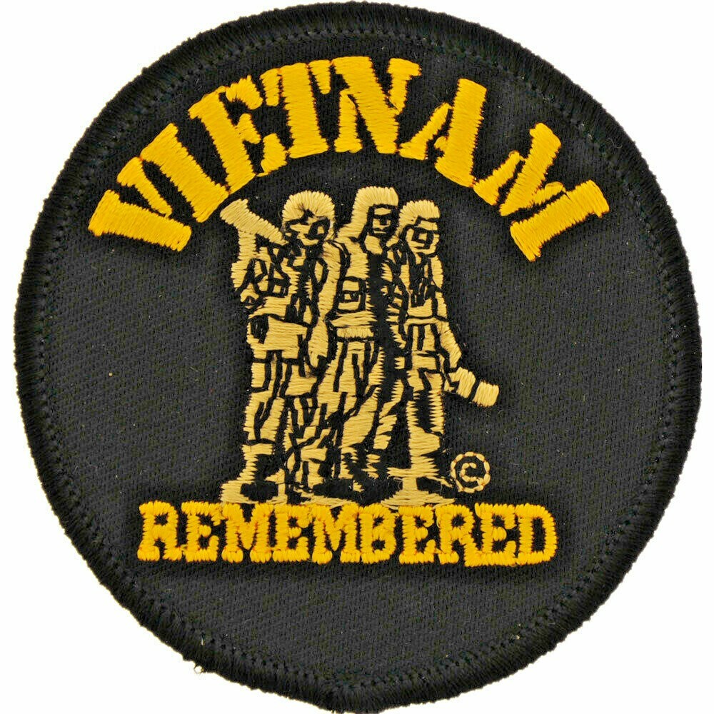 VIETNAM REMEMBERED Embroidered Shoulder Patch 3\ VIETNAM REMEMBERED Embroidered Shoulder Patch 3\