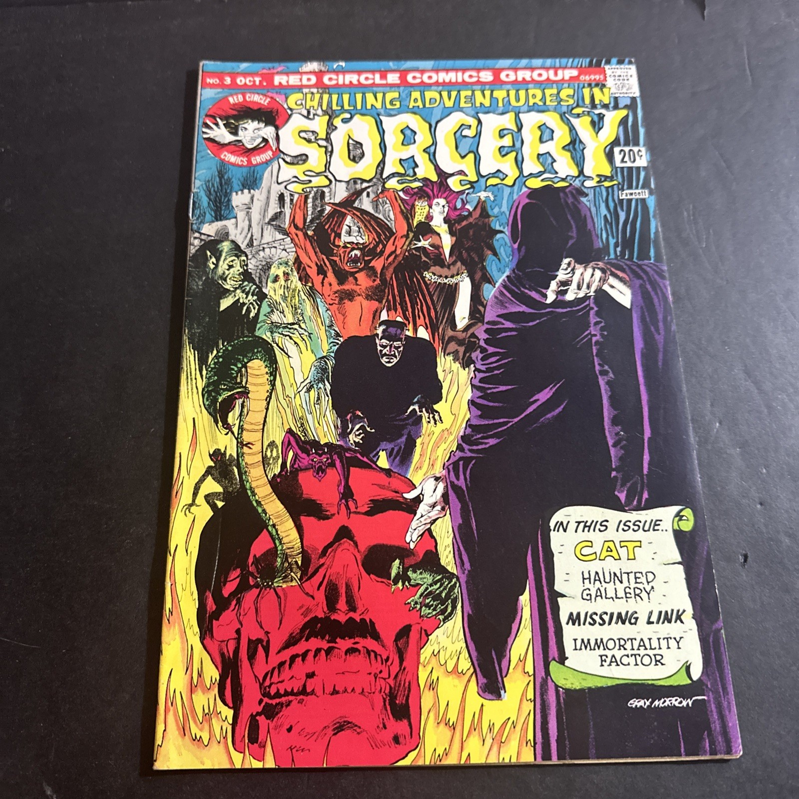 Chilling Adventures in Sorcery #3 1973 Red Circle  Gray Morrow Cover 7.0  J7 B2