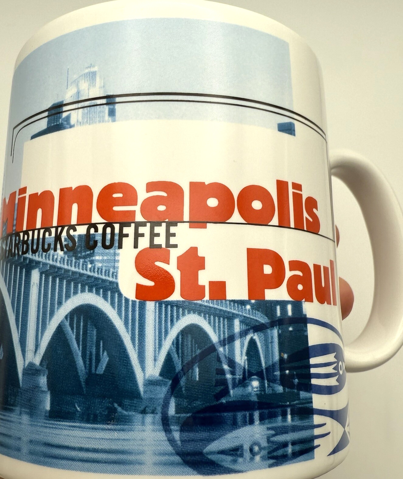 Vintage 1999 Starbucks Minneapolis St Paul Cityscape Coffee Mug Cup 20oz