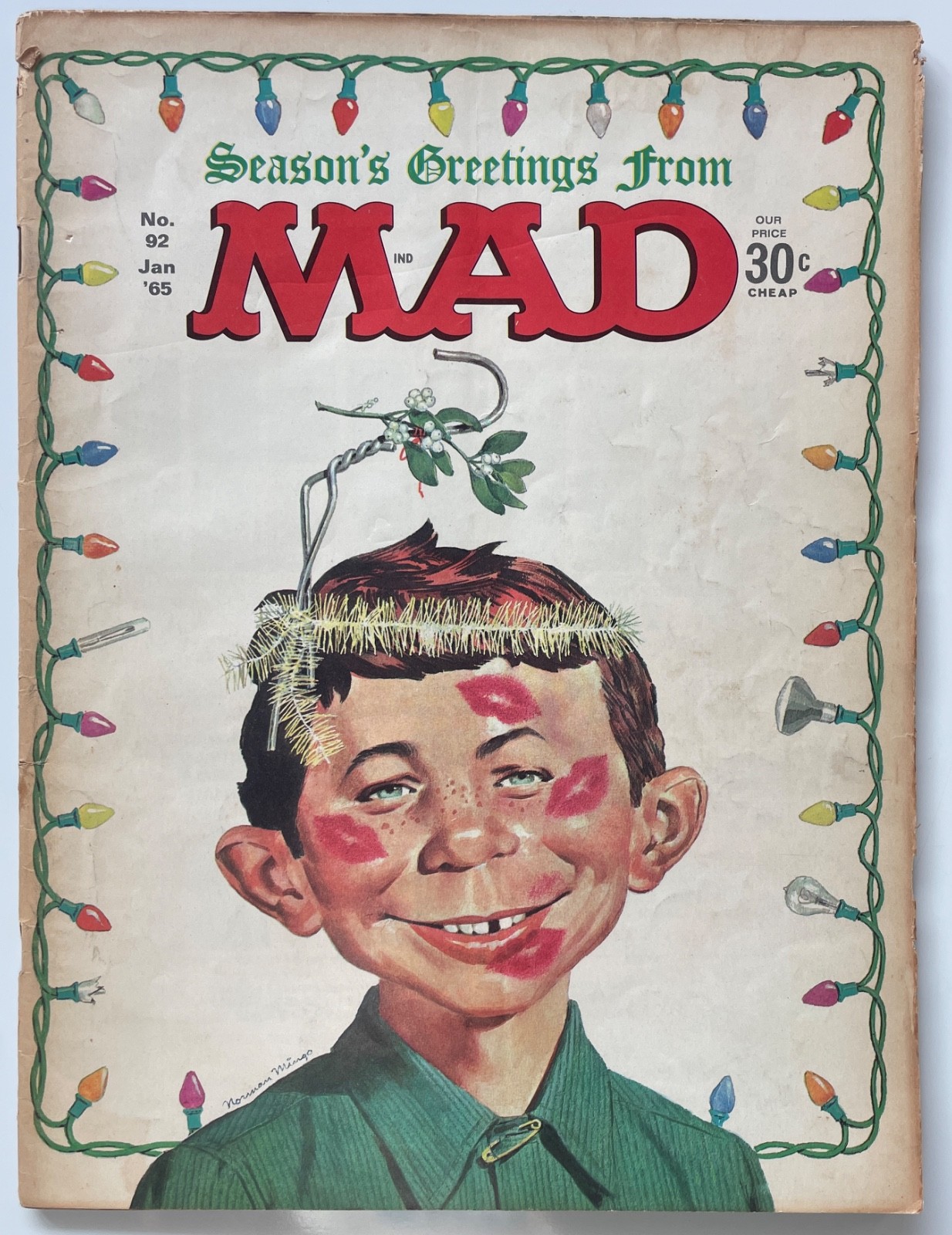 Mad Magazine #92, January 1965. Rare Canadian 30¢ price variant FREE S/H Cool