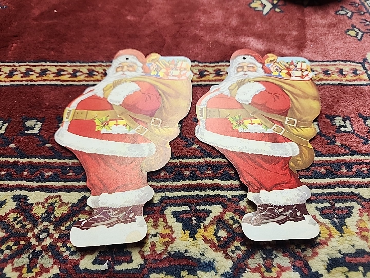 Vintage 6in Santa Claus Cardboard Christmas Club Ornament Retro Holiday Vintage 6in Santa Claus Cardboard Christmas Club Ornament Retro Holiday