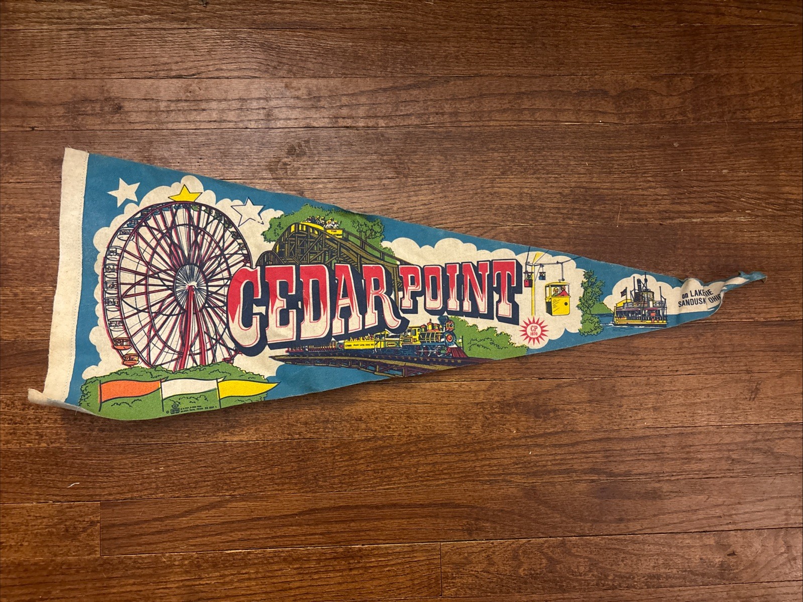 Vintage IMPKO Cedar Point Pennant Roller Coaster Ferrish Wheel Sandusky Ohio 28\