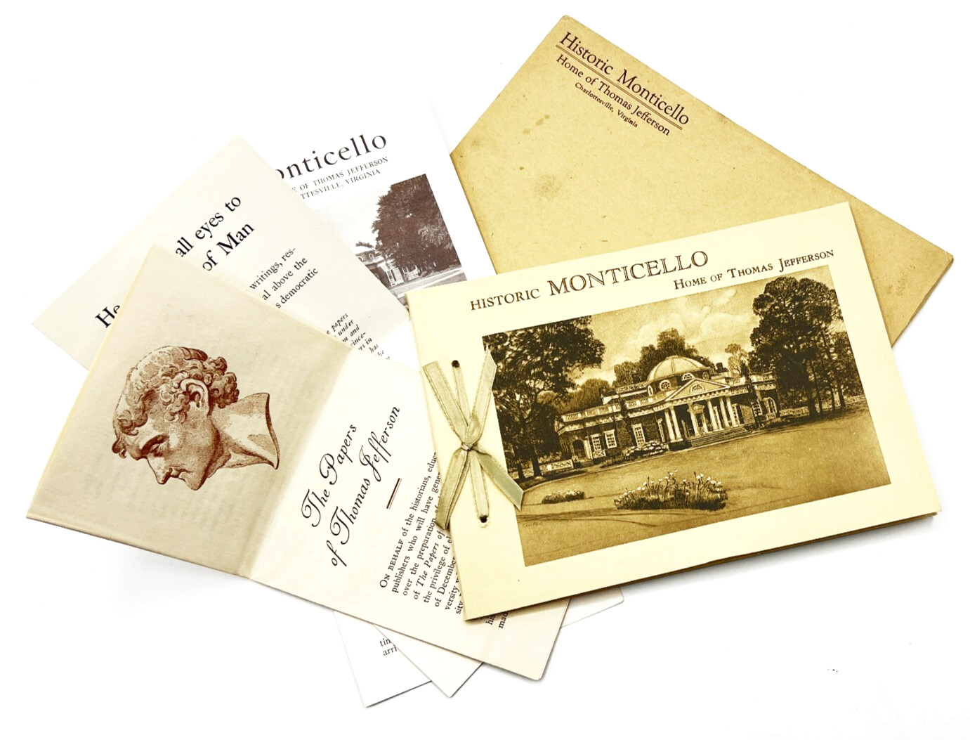 1930\'s Thomas Jefferson, Historic Monticello Souvenir Album & Brochure Suite