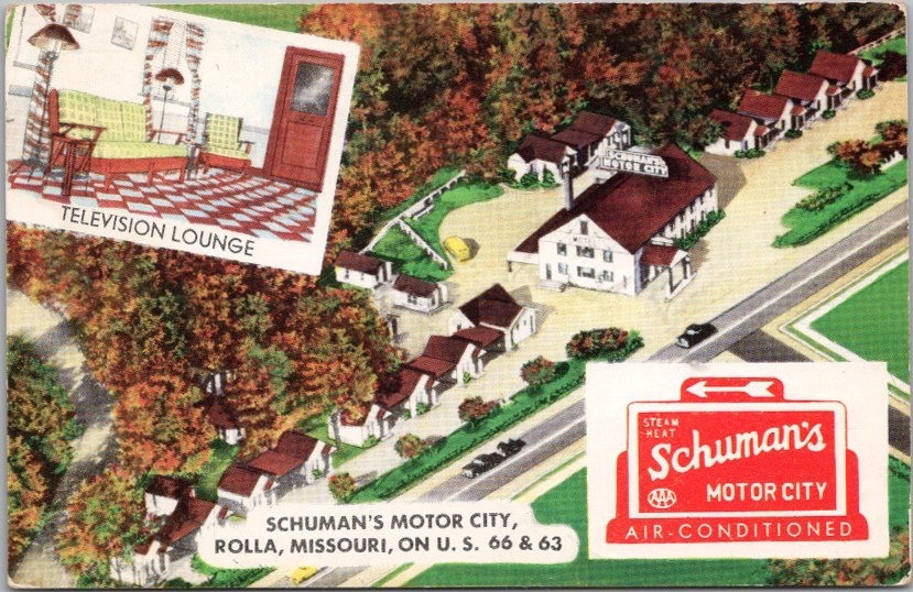 1950s ROLLA, Missouri Postcard \