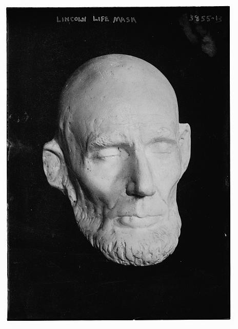 Photo:Abraham Lincoln Life Mask Portrait 1860s Bust Sculpture