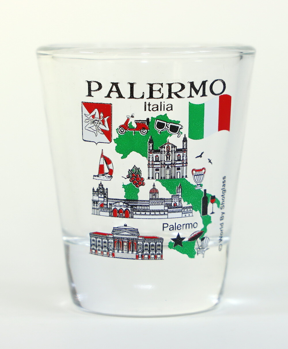 PALERMO SICILY ITALY GREAT ITALIAN CITIES COLLECTION SHOT GLASS SHOTGLASS