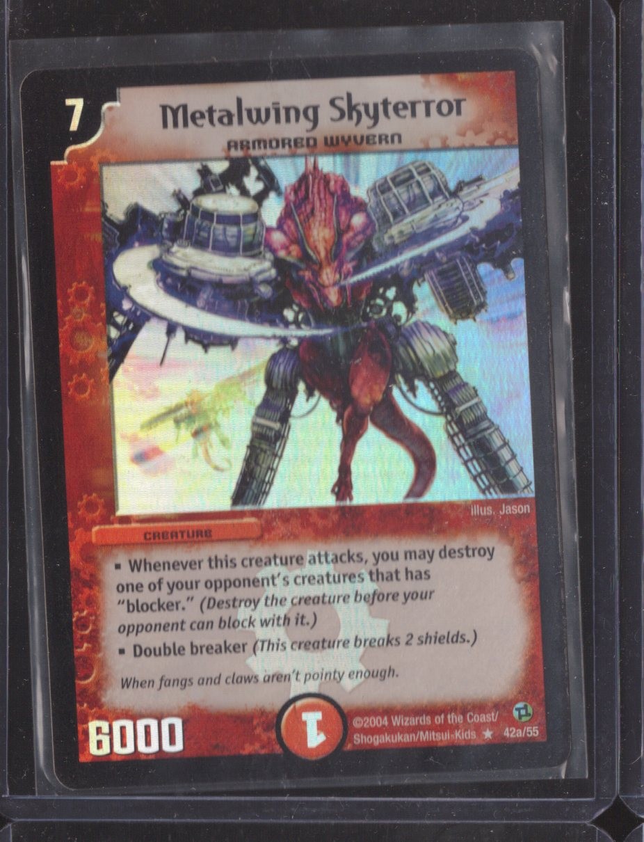 2004 WIZARDS OF THE COAST DUEL METALWING SKYTERROR 42/55 HOLO FOIL