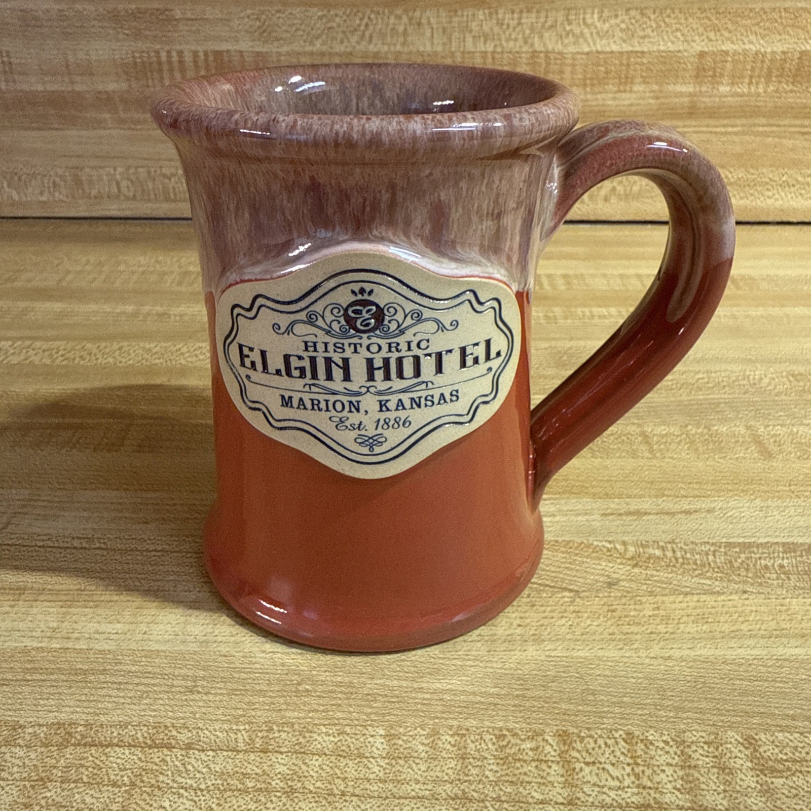 Deneen Pottery Mugs - Historic Elgin Hotel Marion Kansas USA Made 2019 Deneen Pottery Mugs - Historic Elgin Hotel Marion Kansas USA Made 2019