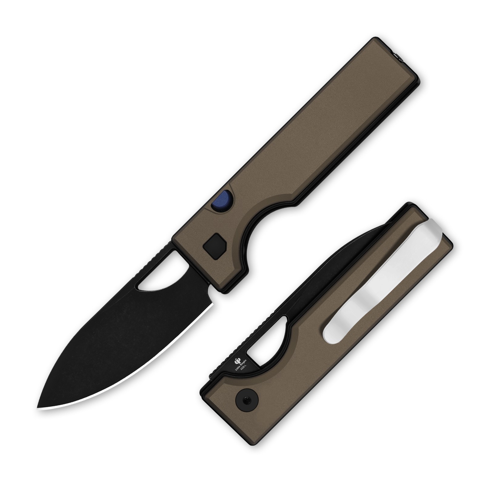 Kizer Little Ringbo Folding Pocket Knife AEB-L Blade Aluminum Handle V3708A2