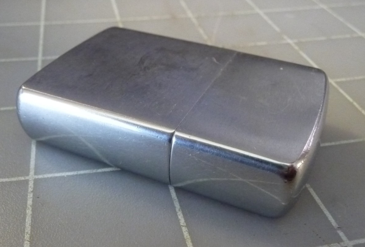 VINTAGE 1950's  ZIPPO POCKER LIGHTER PATENT 2517191 BRUSHED CHROME BRADFORD PA