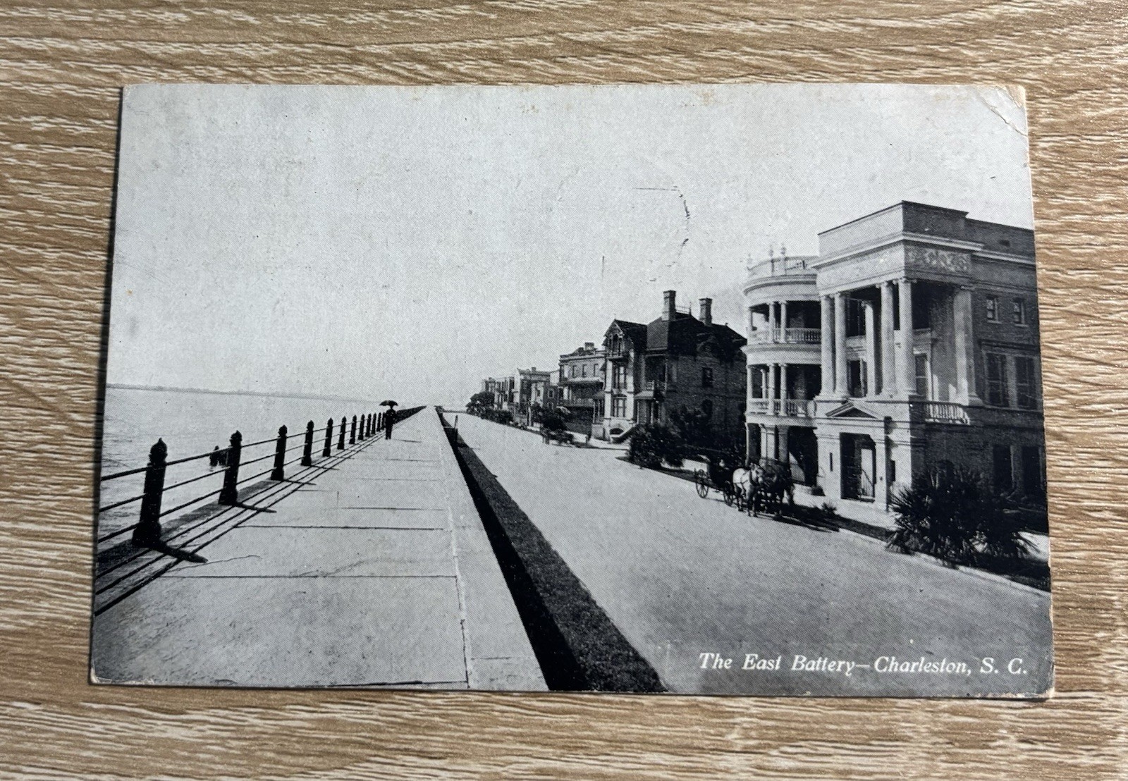 1910 Charleston SC East Battery Antique Postcard 1¢ Franklin Stamp Posted 1910 Charleston SC East Battery Antique Postcard 1¢ Franklin Stamp Posted