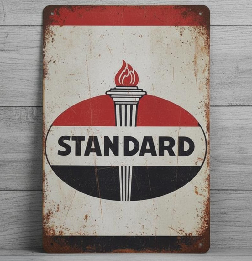 Standard Gasoline 8 x 12 Retro Novelty Metal Sign Made In USA