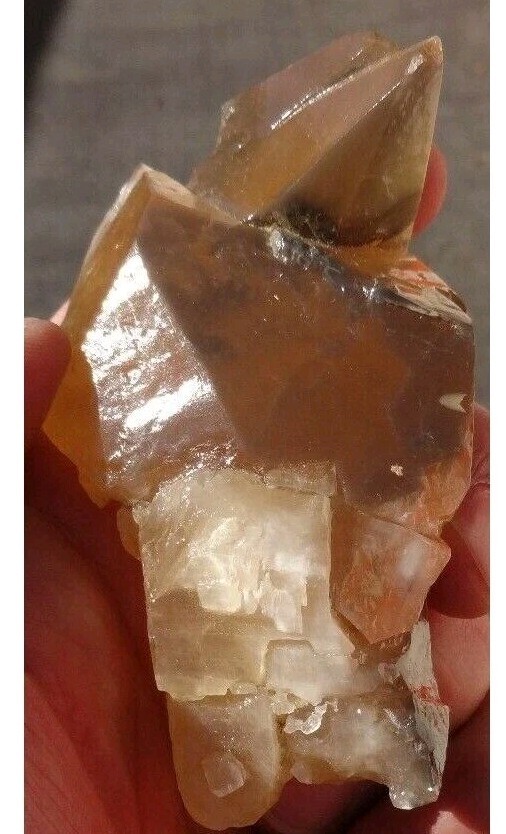 Golden Brown Calcite Crystal from Elmwood Mine Tennessee Golden Brown Calcite Crystal from Elmwood Mine Tennessee